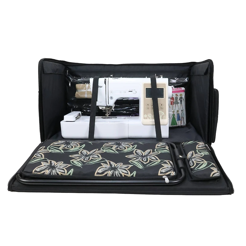 Everything Mary Floral Design Jumbo Rolling Craft Tote