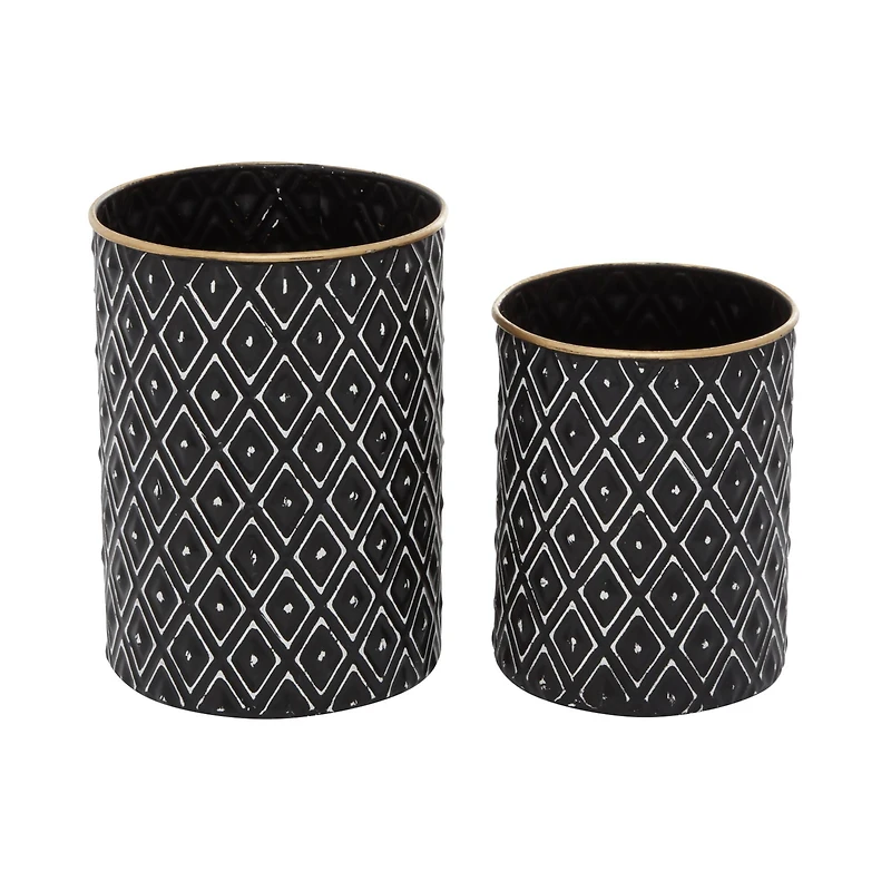 Black Metal Farmhouse Decorative Jar Set