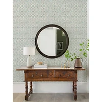 NuWallpaper Teal & Gray Landondale Peel & Stick Wallpaper