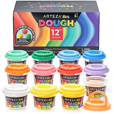 Arteza® Kids 12 Piece Pastel & Regular Colors Dough Set