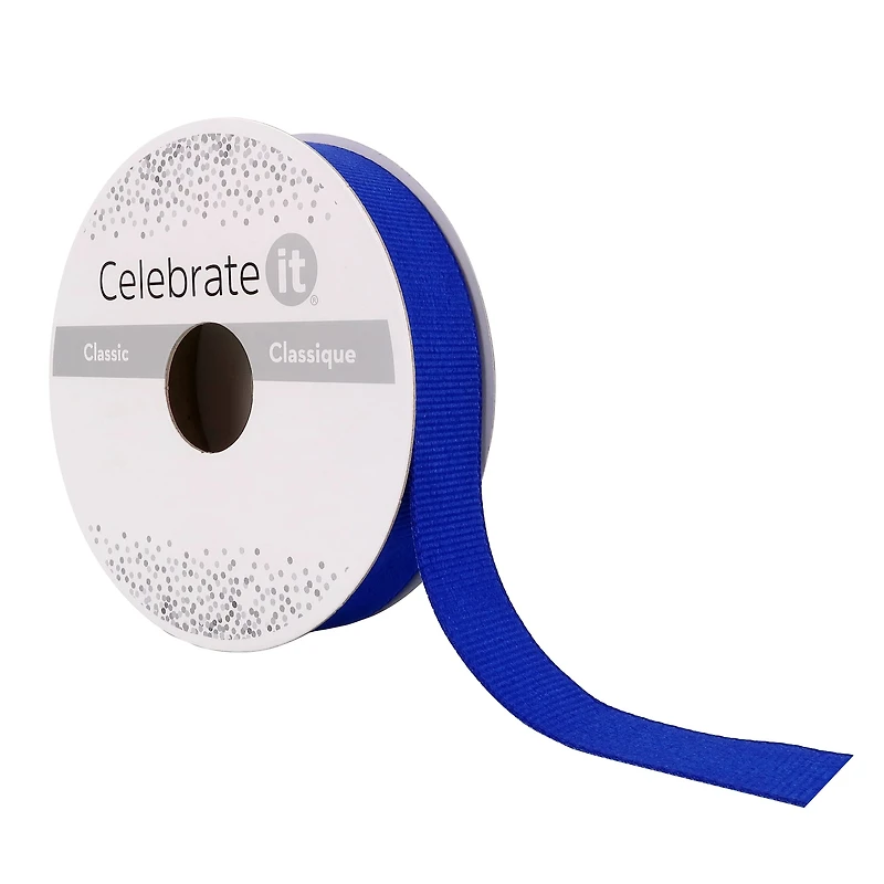 12 Pack: 5/8" x 8yd. Royal Blue Grosgrain Ribbon by Celebrate It® Classic