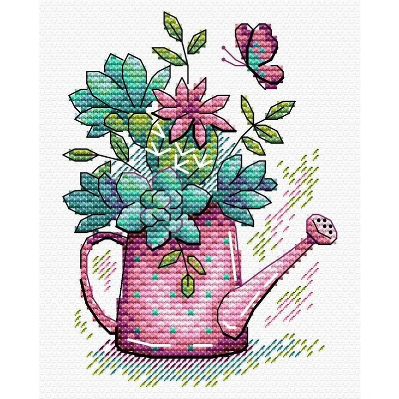 MP Studia Beautiful Flowers Cross Stitch Kit