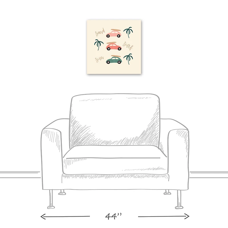 Sand Surf Sun Canvas Wall Art