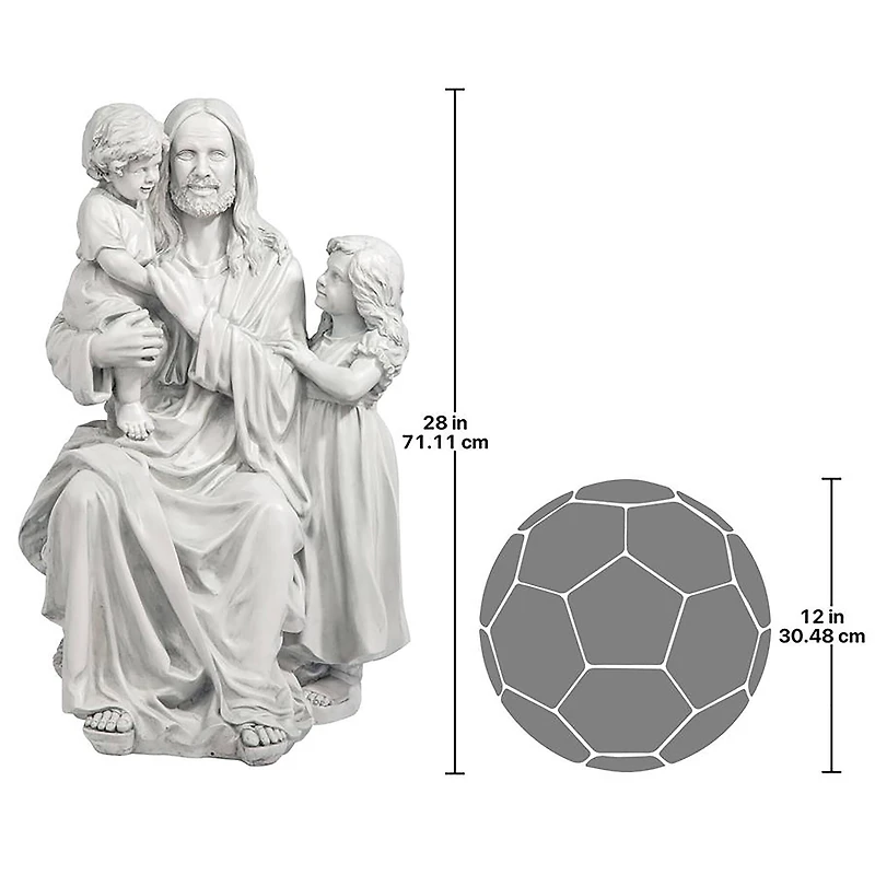 Design Toscano 28" Jesus Loves the Little Children Garden Sculpture