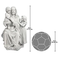 Design Toscano 28" Jesus Loves the Little Children Garden Sculpture