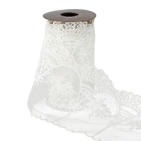 3.5" x 2yd. White Lace Ribbon by Ashland® Gothic Bordeaux