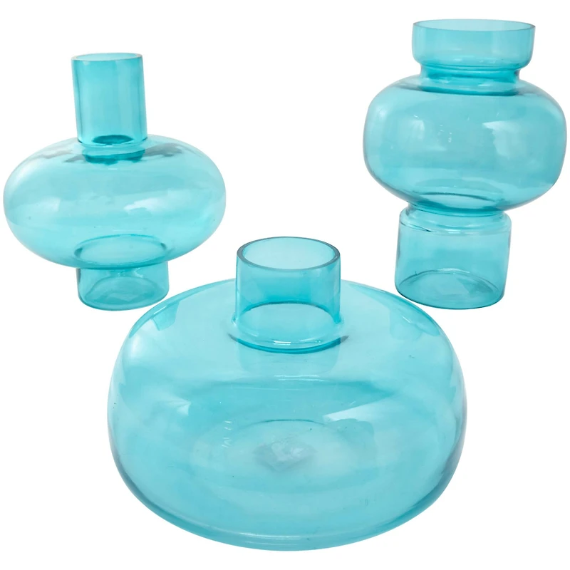 Glass Rounded Vase Set