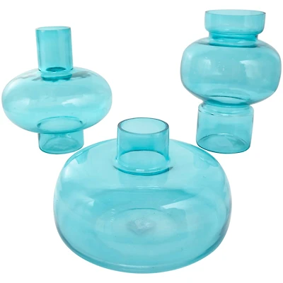 Glass Rounded Vase Set