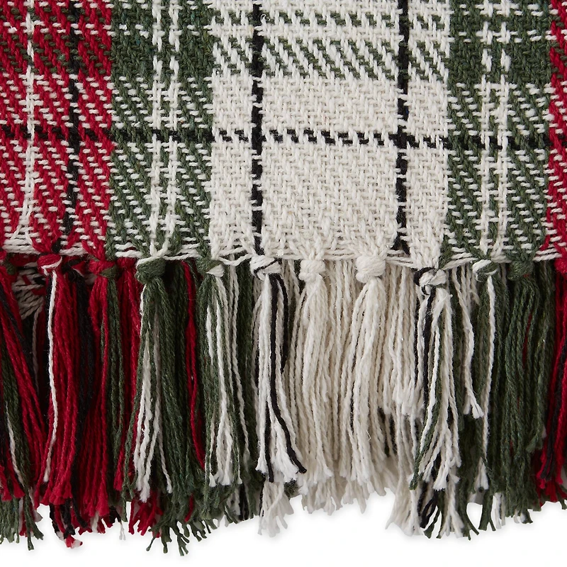 DII® Christmas Plaid Recycled Cotton Throw