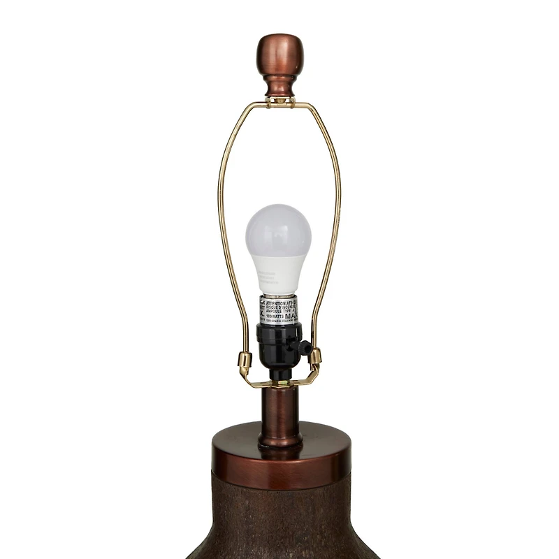 Brown Glass Table Lamp 17" x 17" x 31"