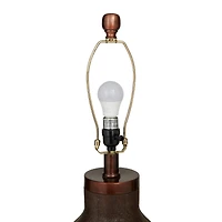 Brown Glass Table Lamp 17" x 17" x 31"