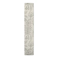 90'' White Leaf Pattern Cotton Twill Runner