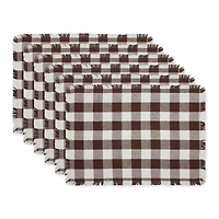 DII® Heavyweight Check Fringed Cotton Placemats