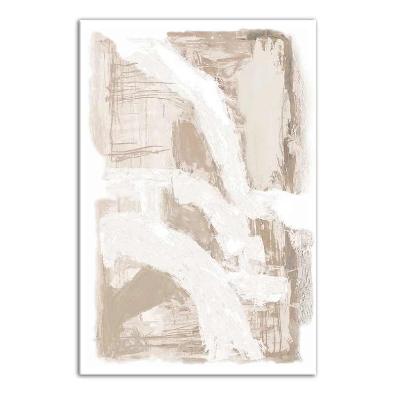 Cream Painterly Abstract Canvas Wall Art