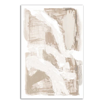 Cream Painterly Abstract Canvas Wall Art