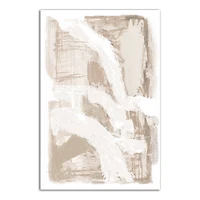 Cream Painterly Abstract Canvas Wall Art