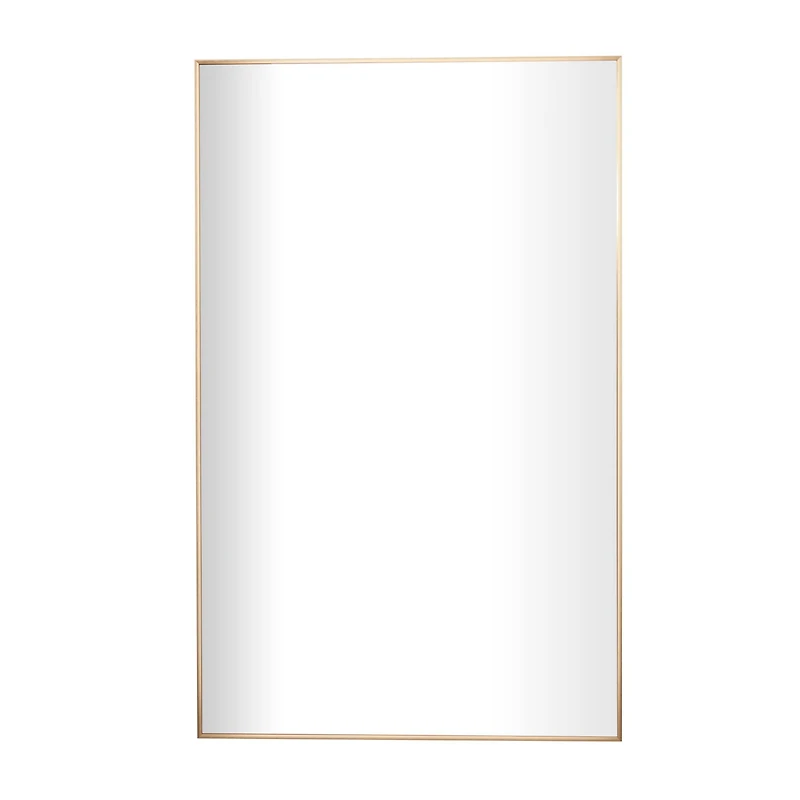 Gold Metal Glam Wall Mirror, 30" x 1" x 47"