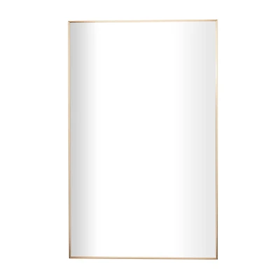 Gold Metal Glam Wall Mirror, 30" x 1" x 47"