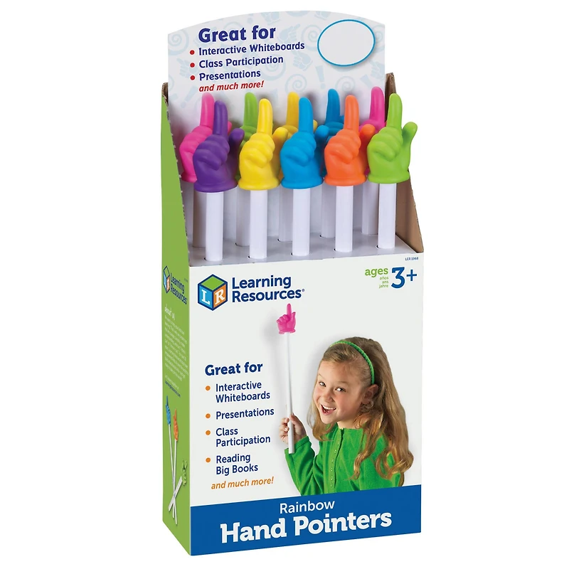 Learning Resources® 15" Rainbow Hand Pointers Set