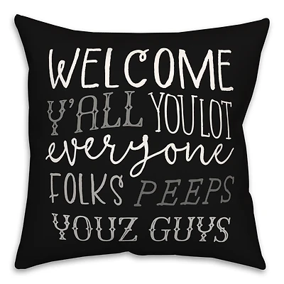 18" x 18" Welcome Y'all Versatile Throw Pillow