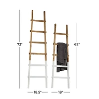 Brown Wood Natural Ladder Set