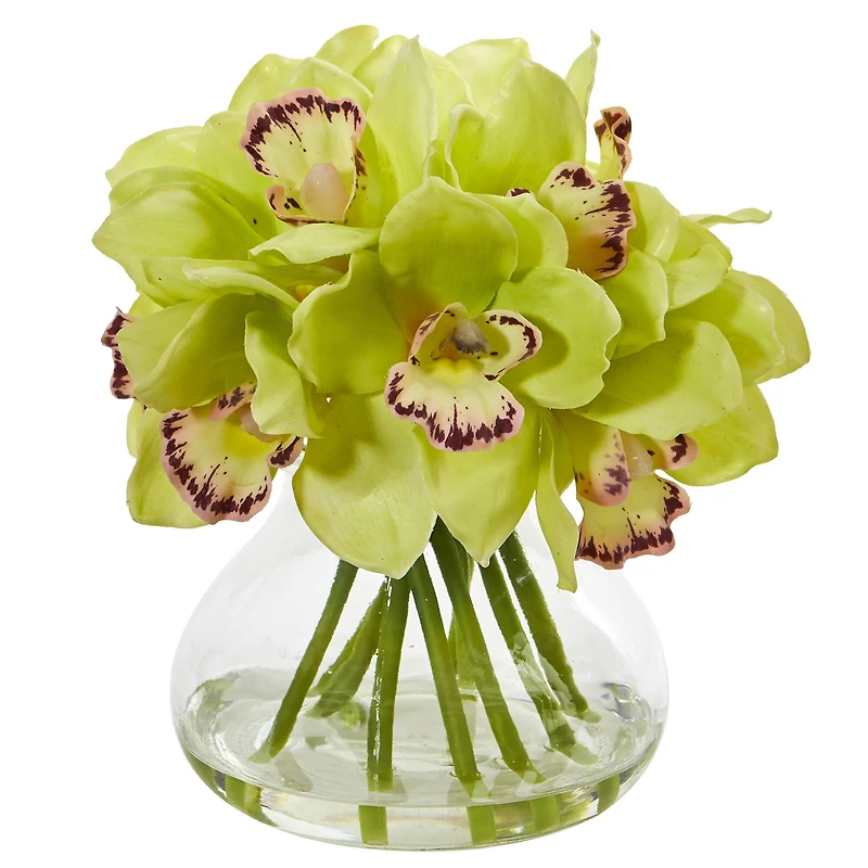 Cymbidium Orchid Arrangement In Vase
