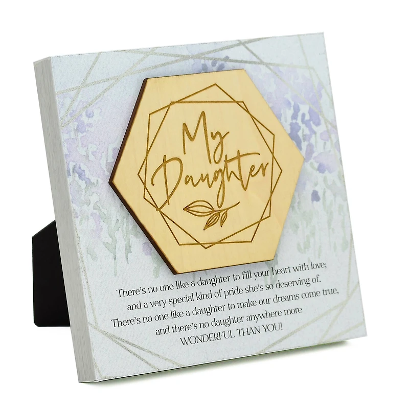 My Daughter Meadow Wood Plaque