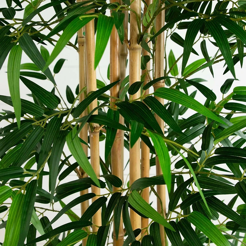 10ft. Green Artificial Bamboo Tree with Real Bamboo Trunks
