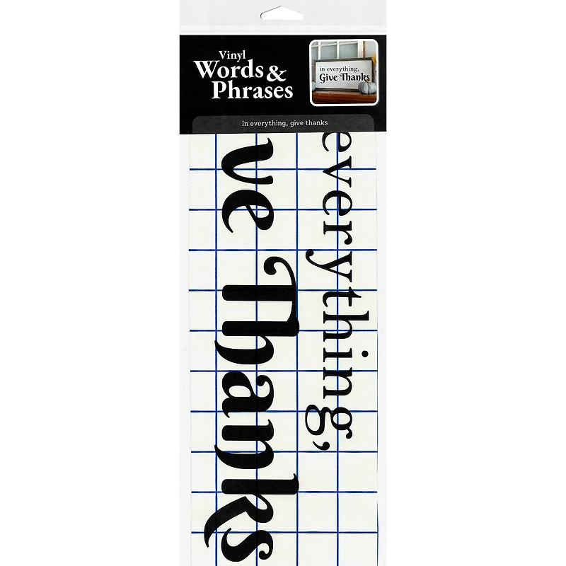 Leisure Arts® Vinyl Matte Black In Everything, Give Thanks Decal