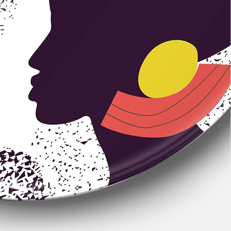Designart - Ethnic Geometric Silhouette of Afro American III