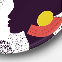 Designart - Ethnic Geometric Silhouette of Afro American III