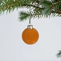 Hello Honey® 2" Brown Round Flocked Plastic Ball Ornament Set