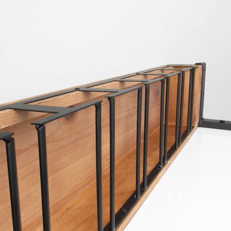 Rustic Wooden Stemware Organization & Display Rack