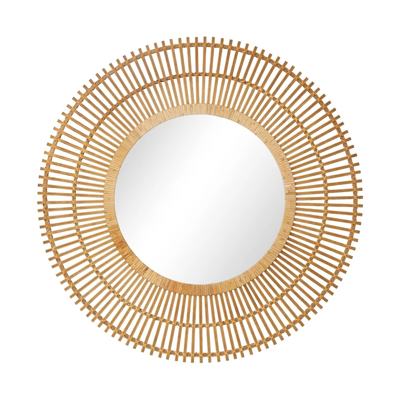 Brown Bohemian Wall Mirror, 37" x 1" x 37"