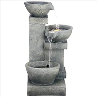 Design Toscano Villa Castle Cascading 3 Bowl Garden Fountain