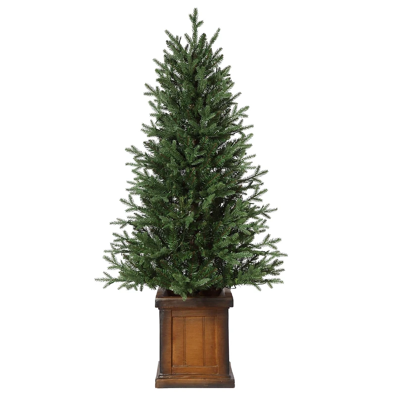 4.5ft. Pre-Lit New Haven Fraser Fir Artificial Christmas Tree in Pot, Warm White LED Lights