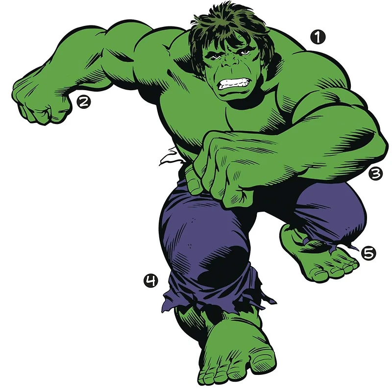RoomMates Classic Hulk Comic Peel & Stick Giant Decals