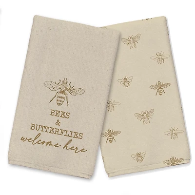 Bees & Butterflies Welcome Tea Towel Set