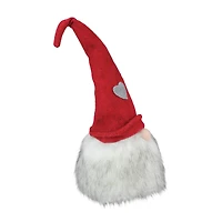 21" Gnome with Bendable Hat with Gray Heart Christmas Decoration