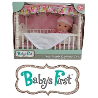 Goldberger Baby's First® 9" Canopy Crib Baby Doll with Unicorn Pajamas