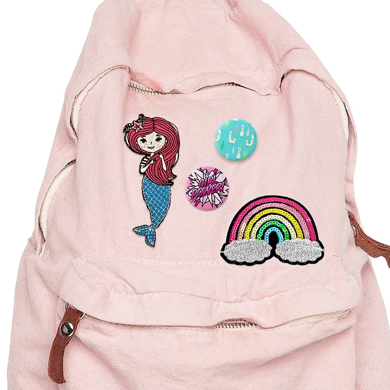 Gwen Studios Iron-On 4" Embroidered Mermaid Patch