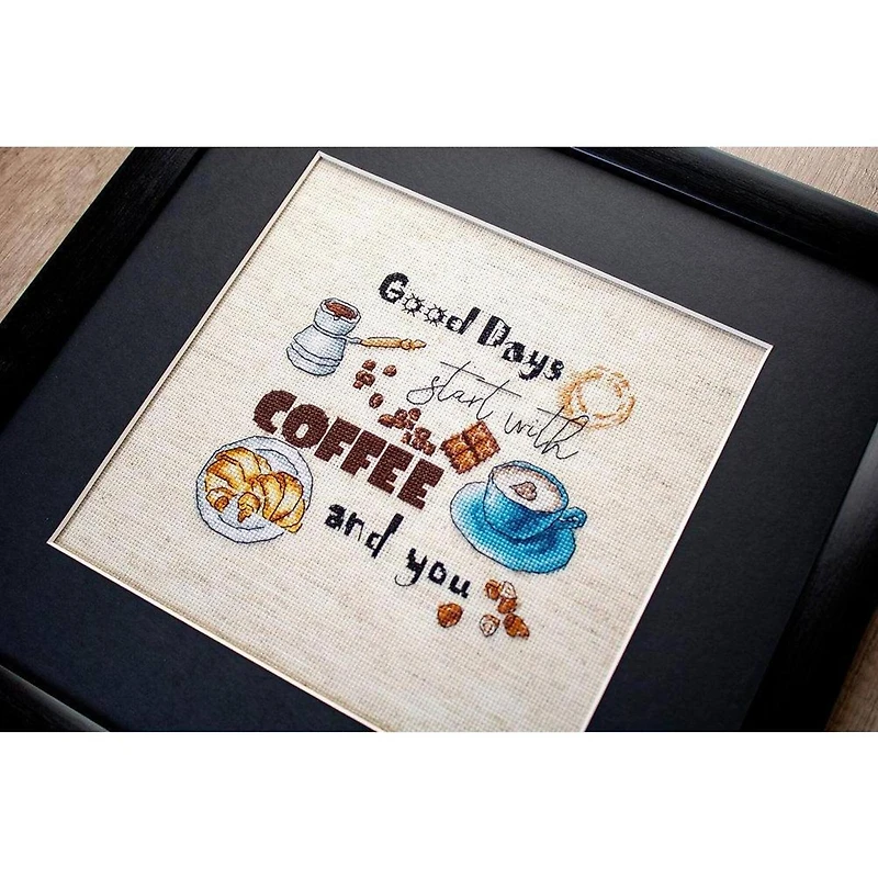 LetiStitch Coffee Time Counted Cross Stitch Kit