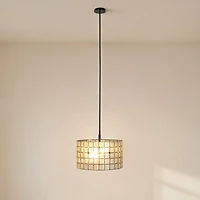 Hello Honey® Emma Capiz Black Finish Pendant Lamp