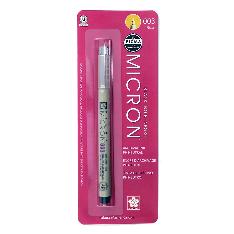 Pigma® Micron™ 003 Fine Line Pen, Black