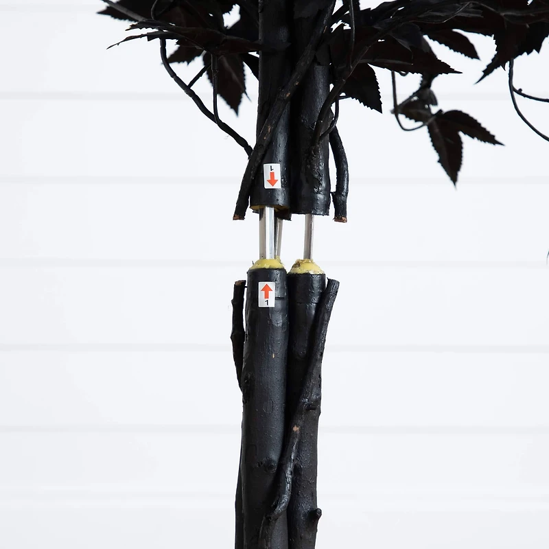 4ft. Artificial Halloween Black Maple Tree with Natural Trunk