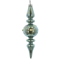 6.5" Iridescent Light Blue Glass Finial Ornament by Ashland®