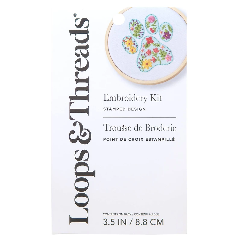 Paw Embroidery Kit by Loops & Threads®