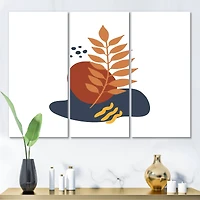 Designart - Abstract Flowers On Minimal Shapes VIII