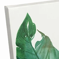 Mint Green Tropical Leaves 16" x 24" Canvas Wall Art