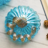Glitzhome® Blue Glass Pumpkin Set